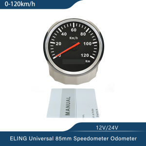 85mm Waterproof Universal Speedometer Odometer Speedometer 0-120KM/H 200km/h with Backlight 12V 24V for Car Truck (Pulse Signal)