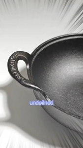 Double-Ear Cast Iron Wok Pan Stewing Frying Pan Uncoated Cast Iron Non-Stick Deepening round铸铁锅