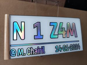 Plat Custom Nama Sepeda Listrik Exotic Agatos