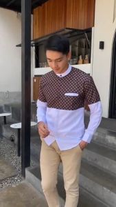 BAJU KOKO PRIA LENGAN PANJANG TERBARU 2023 MOTIF SENOPATI OR.IGINAL M  L  XL  XXL