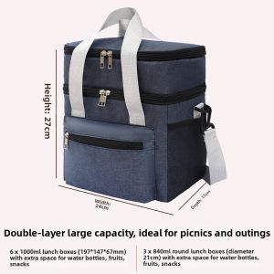 Double Layered Insulated Lunch Bag