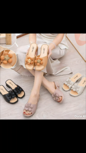 886-1 WITH FLOWER DESIGN FASHIONABLE ASIAN WOMEN HALFSHOES SANDALS FOR WOMEN