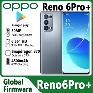 Used phone Oppo Reno 6 Pro+ Pro Plus 5G Mobile Phone Snapdragon 870 Octa Core 6.55" 90Hz 4500mAh 65W 50MP Rear camera Used 95% new Original Used Phone