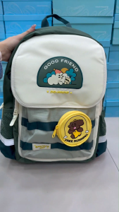 Dr.Kong Ergonomic School Backpack M Size–Lightweight Spine Care Bag (DK-1Z12A3064AM-GRN)