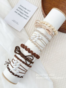 New 2023 Womens Hair Ties High Elasticity Durable Hair Bands Korean Style Fashionable Hair Bands Fresh Outlined