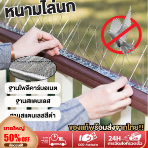 10 ชุด อุปกรณ์กันนก ที่ดักนก รุ่น 50cm หนาม 60 คู่ ป้องกันนก หนามไล่นก กันนกเกาะ Bird Spikes หนามกันนก อุปกรณ์ไล่นกทำรัง สแตนเลส 304 หนามกันนกพิราบ กันนกพิราบ วัสดุกันนก ไล่นกพิราบ ฐานสแตนเลส สำหรับ บ้าน คอนโด อาคาร ทนทาน
