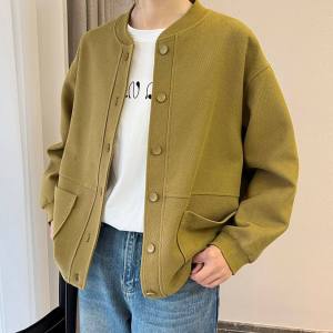 Casual Loose Plus Size Round Collar Solid Jacket