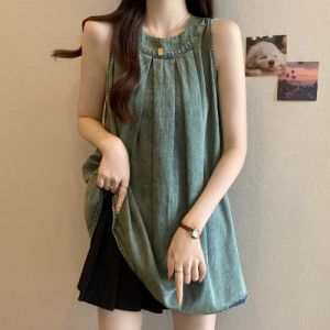 AIYITI | Summer Loose-Fitting Denim Vest for Women