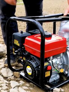 REAIM Pompa Air Mesin Bensin 2 Tak Tugas Berat Gasoline 7.5HP dengan Aksesori Gratis