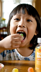 Buy 1 SOLO Brightbites for Kids - Fun Healthcare Supplement Gummies with Omega-3 DHA Choline B-Vitamins Magnesium and L-Theanine Nutrikiddos