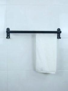 【delivery today】1PC Aluminum Bathroom Towel Rack Double Towel Bar Toilet Bathroom with Hook Storage Rack  Organizer Accessories Bathroom