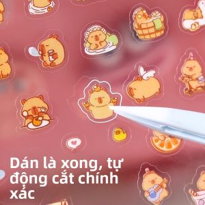 SHUMU | Nhãn Dán Hình Cartoon Dễ Thương Cho Trang Trí Bàn Tay