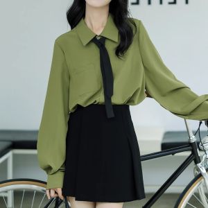 Green Mango Fashionable Summer Thin Cotton Short Sleeve Shirt for Women High Quality Casual Work Clothing with Asymmetry Details