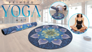 Digiprints PH - Printed Yoga Mat Circle 65cm Non-Skid Foldable Floor Mat