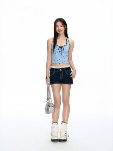Hang Neck New Korean Style Star Design Vest