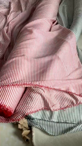 Vải Thô Cotton 100% Sọc Nhí Khổ 1m48 - Mỏng Mềm Không Giãn Khổ 1m48 - May Đồ Trẻ Em Áo Kiểu Đầm