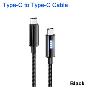 240W LED USB-C to Type C Cable PD Fast Charger Data Cable for iPhone Huawei Samsung Xiaomi OPPO - Fast Charging C to C Cable