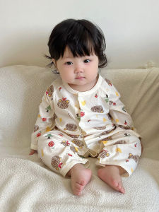 Newborn Summer Thin Cotton Air-Conditioning Onesie