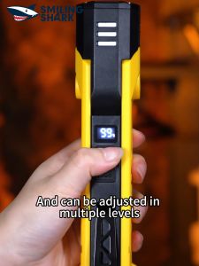 Smiling shark GZ5106 LED Flashlight 7Mode Type-c Rechargeable Work Torch Light White Red Light With Hook Back Clip Work Light Waterproof Outdoor Camping