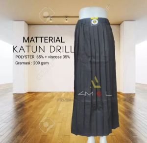 ROK HITAM REMPEL FULL SERAGAM SEKOLAH SD KAIN KATUN DRILL DAN HIGH TWISS