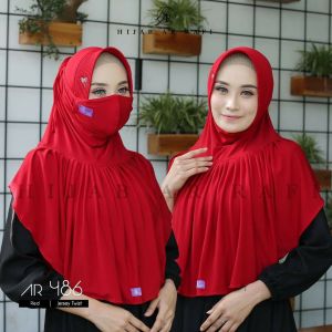 Jilbab hijab kerudung bergo krudung wanita dewasa jersey instan terbaru new terlaris terkini modern kekinian murah viral 2022 Arrafi AR 486 adem mudah di bentuk cantik pet antem bahan stella ori premium cantik bayar di tempat COD gratis ongkir
