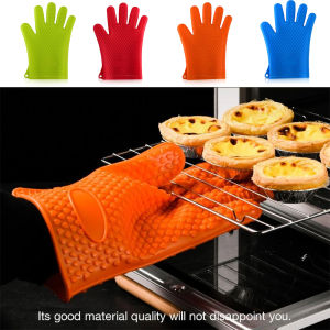ถุงมือตะแกรงย่างบาร์บีคิว หนาทน ความร้อนได้ ถุงมือทำครัวเตา อบซิลิโคน ซิลิโคน ให้ถูกต้อง การผ่าตัด ผ่าตัด
