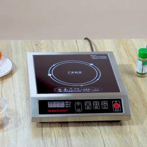 SUNATUR High Power Induction Cooker Commercial Stainless Steel Induction Hob Cooktop Smart Electric Stove (3500W) LC-L6