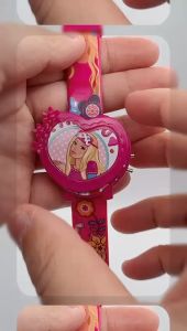 (K102) Jam Tangan / Barbie Cartoon Kids Watch