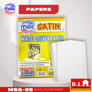 Do It Home MGK MSS-09 White Sticker Paper 10s Letter Satin