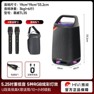 HIVI TL35 Portable Wireless Bluetooth Outdoor Speaker with Microphone for Camping Karaoke Handheld Audio System Waterproof