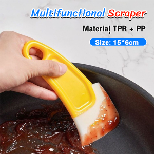 MaxPlus Kitchen Scraper Oil Stain Cleaning Dirty Pan Pot Dishes Cleaner Tools Silicone Spatula Cake Baking