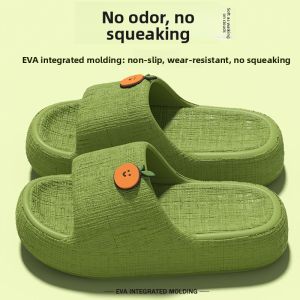 MONLEYTA | Anti-Slip Thick-Heeled Bathroom Slippers For Men And Women Indoor Home Use Summer Simple Style EVA Material Couple Slippers