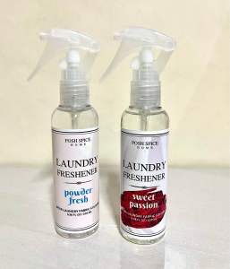Laundry Freshener PACK OF 2 / After-Laundry Spray Posh Spice Scent Booster Antibacterial Cabinet Spray Shoe spray Closet