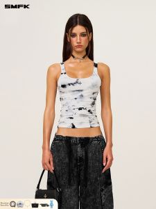 SMFK | Dye Printed Design Sport Tank Top