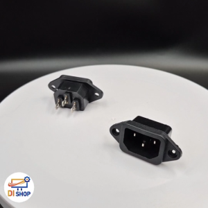 S & F AC IEC320 C14 Male 3Pin Panel Mounting Power Inlet Socket 250V 10A (Black)