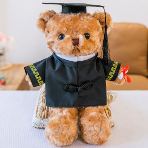 Gift Bear Graduation Bear Teddies Print Logo Motivational Primary School University Graduate Bear Plush Toys for All Ages