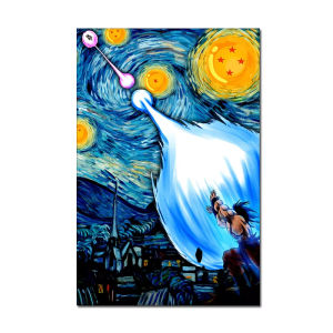 Bandai | Dragon Ball Goku Japan Anime Modern Canvas Oil Painting Paint by Numbers for Living Room Bedroom Home Decor No Frame