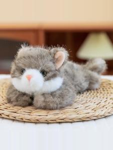 หมาป่าอุปกรณ์นอน ของเล่นตุ๊กตาสัตว์น่ารัก หมอนปลอบใจ ของขวัญวันเกิด หมอนตุ๊กตาแมว ผลิตจากผ้าฝ้าย PP สำหรับเด็กและเยาวชน