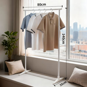 Foldable Floor-Mounted Clothes Drying Rack Balcony Bedroom Portable Mini Clothesline Rod Window Sill Clothes Drying Frame