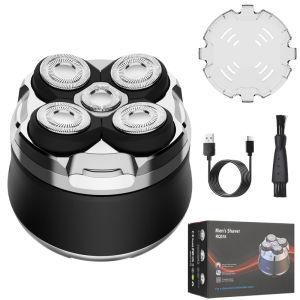 Máy Cạo Râu Điện Cho Nam RESUXI RQ518 Cạo Đầu Trọc Dao Cạo Từ Tính Sử Dụng Ướt/khô Không Dây Chống Nước Sạc Nhanh & 5 Lưỡi Dao