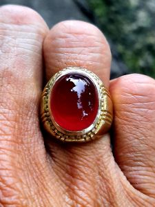 cincin batu akik red baron asli orjinal