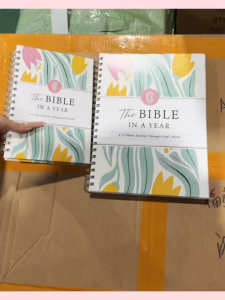 (Hardcover)The Bible In A Year: A 52-Week Study Through Gods Word - Spiral Bible Study Guide