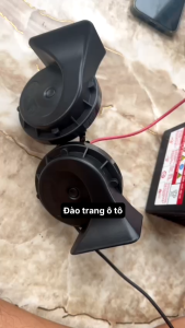 Cặp Còi sên xe ô tô 12v 24v còi điện dùng cho xe con xe tải xe máy hệ thống còi xe ô tô hộp sắt đen