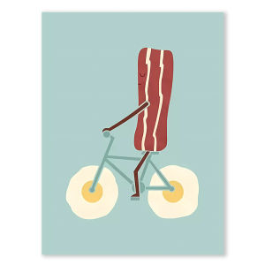 Colourful Creative Cartoon Canvas Painting Funny Cute Food Wall Art Suitable for Gift Bedroom Cafe Frameless Decorative Poster