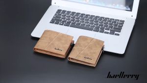 Ví Nam Đứng D9176 Cao Cấp Mini Nhỏ Gọn Tiện Lợi - Bóp Da Nam Da Lộn Chính Hãng Baellerry Đựng Tiền Và Thẻ