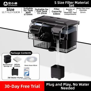 CHONGXIAOSHUAI | 3-in-1 Water Purification Circulation Filter Activated Carbon Biological House Protein Cotton