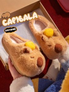 Dép Bông Ấm Áp Cho Cặp Đôi Mùa Thu Đông Cho Nam Và Nữ Đế EVA Thoải Mái Dễ Thương Hoạt Hình Phong Cách Ngọt Ngào