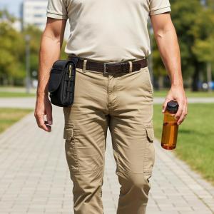 Multi-purpose Mobile Phone Waist Bag Flip Top with Pen Insert Pocket Breathable Casual Fanny Pack for Men Women Running Outdoor