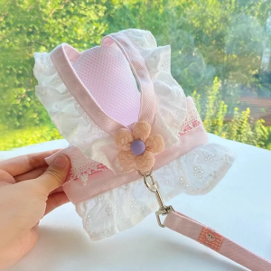 Cute JK Cat Leash Breathable Dog Harness Outdoors Anti-Escape Spring Summer Polyester Fiber Pet Supplies Cat Clothes