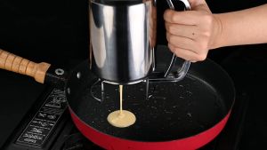 เครื่องหยอดแป้งสแตนเลสแบบอเนกประสงค์ สำหรับทำขนม แพนเค้ก คัพเค้ก และวาฟเฟิล ดีไซน์ทันสมัย HE0064